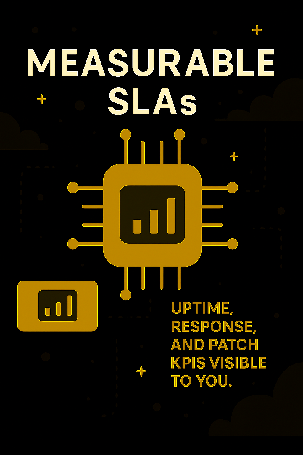 Measurable SLAs - Uptime, response, and patch KPIs visible to you - Chris Corp Solutions
